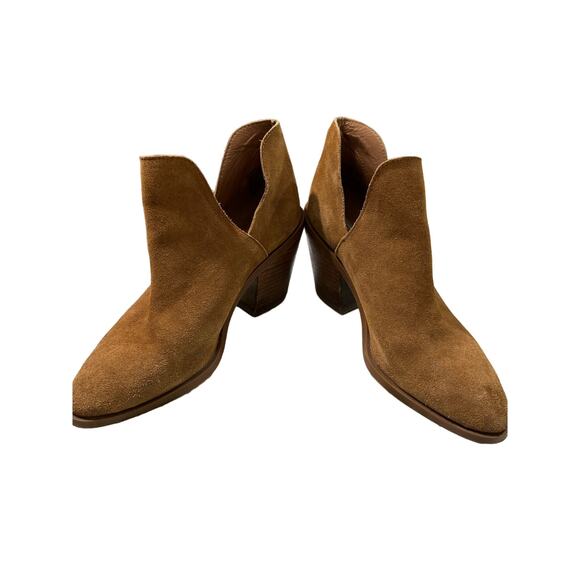 Steve Madden Brown Suede Heeled Ankle Boots Size 7 - Picture 3 of 7
